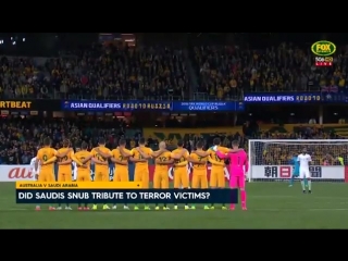Saudi Arabias Soccer Team REFUSE To Line Up For Minutes Silence (VIDEO)