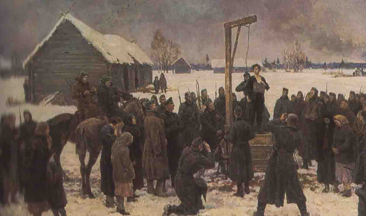 Картина допрос партизанки