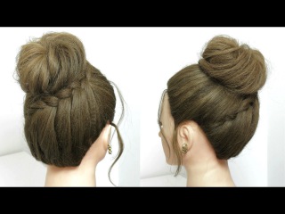 Quick Easy Messy Bun. Everyday Hairstyles For Medium Long Hair
