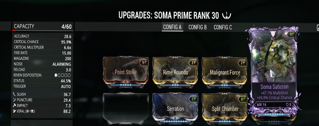 WTS Soma riven - PC: Trading Post - Warframe Forums