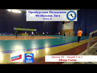 Школа 35 - Лицей 1 6:1. Обзор голов