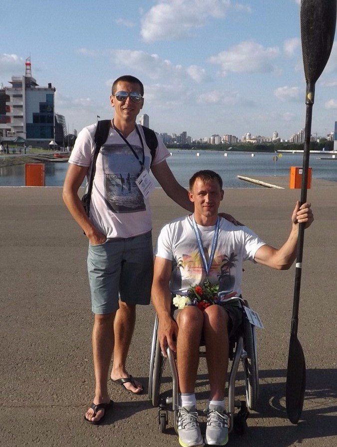 Андрей со своим тренером Александром Мокшиным