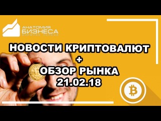 Обзор рынка криптовалют на сегодня + новости + прогноз Биткоин (Bitcoin) BTC/USD 21.02.2018