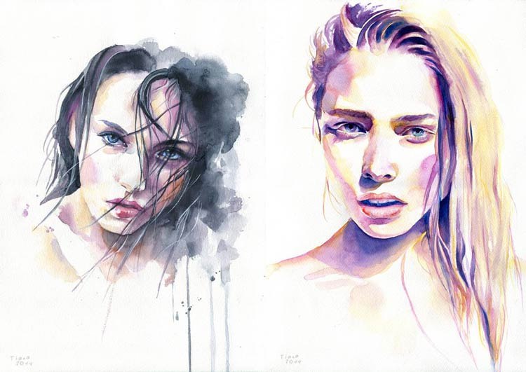 Как рисовать портрет акварелью поэтапно для начинающих