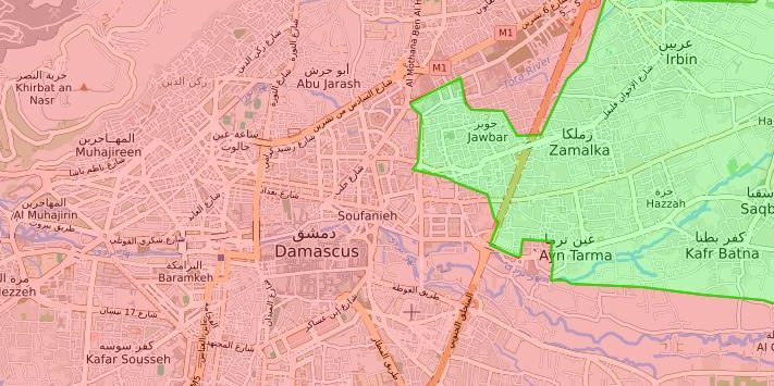 Подробная карта дамаска на русском языке