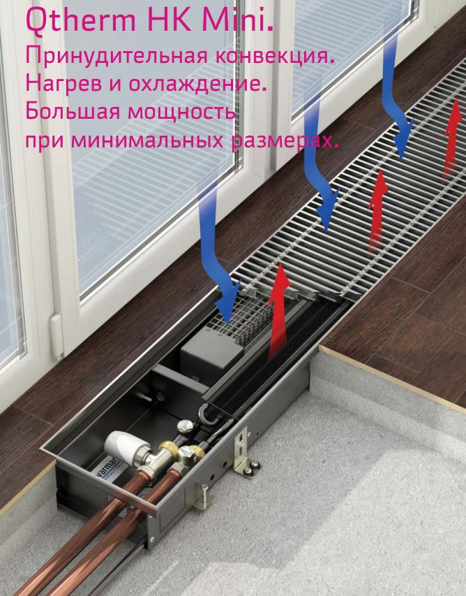 varmann внутрипольный конвектор Qtherm HK MINI