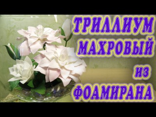 Триллиум махровый из фоамирана Flowers of terry trelliuma foamiran