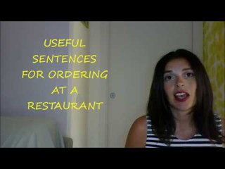 LEARN ITALIAN: ORDERING AT A RESTAURANT/ al ristorante