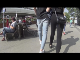 Very cute blonde in black leggings