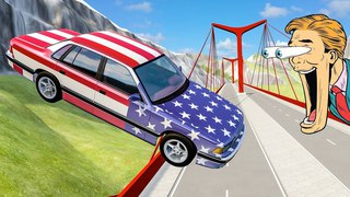 Летающие тачки Крэйзи трюки Прыжки с высоты Авто аварии Игры для мальчиков как мультики про машинки