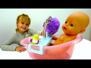Кукла Беби Бон видео для девочек: #ПодружкаМаша купает #БебиБонЭмили! Детское ви ...