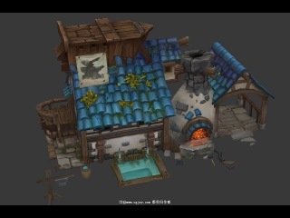 3D scene modeling open class - Cartoon houses making a scene 1 (Chinese tutorial)