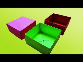 How to make a Easy paper box that opens and closes | for beginners making