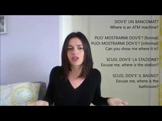 LEARN ITALIAN: QUESTION WORDS. DOVE, COME,COSA, CHI, .....?