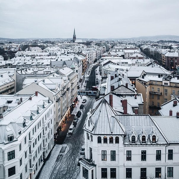 Крыши зимнего Бергена