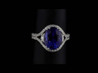 Роскошное кольцо из белого золота с 6-каратным цейлонским сапфиром цвета Royal Blue и бриллиантами!💙