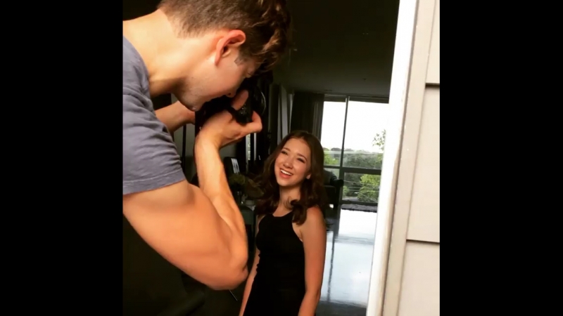 Bella Samman on set photoshoot