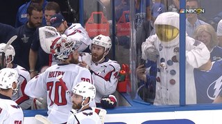Tampa's astronaut tries to engage Holtby