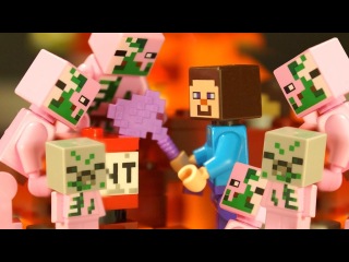 Бой в Подземелье для Лего НУБика Майнкрафт Мультики LEGO Minecraft - Видео Мультфильмы для Детей
