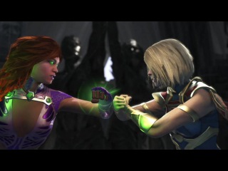 Injustice 2 : Starfire Vs Supergirl & Power girl - All Intro/Outros, Clash Dialogues, Super Moves