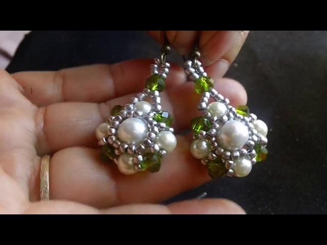 Aretes hiedra de perlas