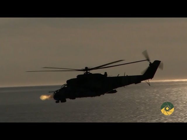 Донбас. Бойові вертольоти над морем