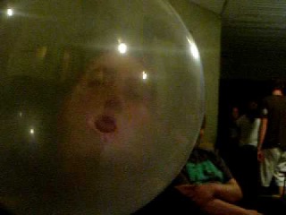 blowing bubblegum