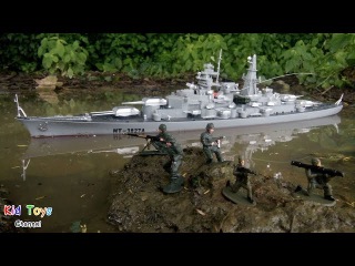 RC Battleship Bismarck class & Toy soldiers