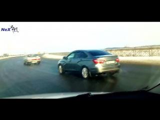 NeX® Lada VESTA.ЭКСКЛЮЗИВ! Глушитель раздвоенный & насадки Ø 76 мм. Везде в Петербурге