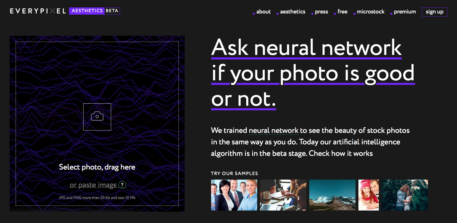 everypixel.com aesthetic test