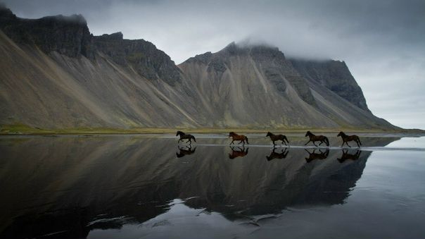 Чёрные пески пляжа Вик в Исландии