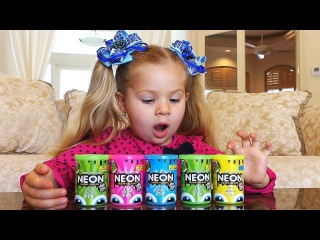 Diana fun playing with color Slime Learning colors Video for children, Funny Toys for Kids