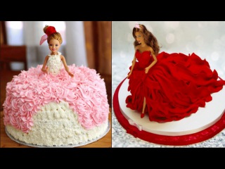 украшение тортов видео урок 1019 Top 5 Barbie Cake Tutorial Compilation 2017 - Most Satisfying Cake Styles Video