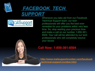 How to Get In Touch With Facebook Tech Support 1-850-361-8504?