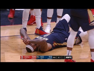 DeMarcus Cousins Achilles Injury | Rockets vs Pelicans | January 26, 2018 | 2017-18 NBA Season