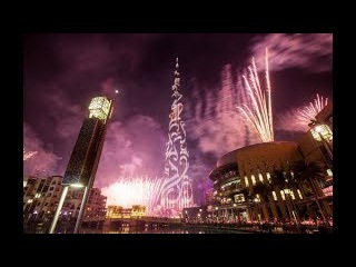 Dubai New Year 2018 Celebration FireWorks in Burj Al Arab, Burj Khalifa & Atlantis the Palm Dubai