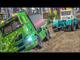 RC Tractor Pulling! Truck Rescue! Trucks and Tractors in ACTION!