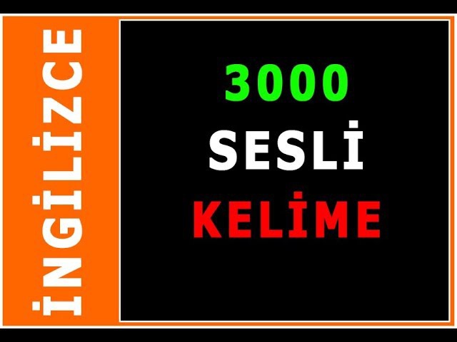 Sesli ingilizce 3000 kelime