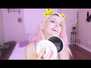 ASMR Cherry Crush - Mouth sounds Ear Eating and licking ASMR
