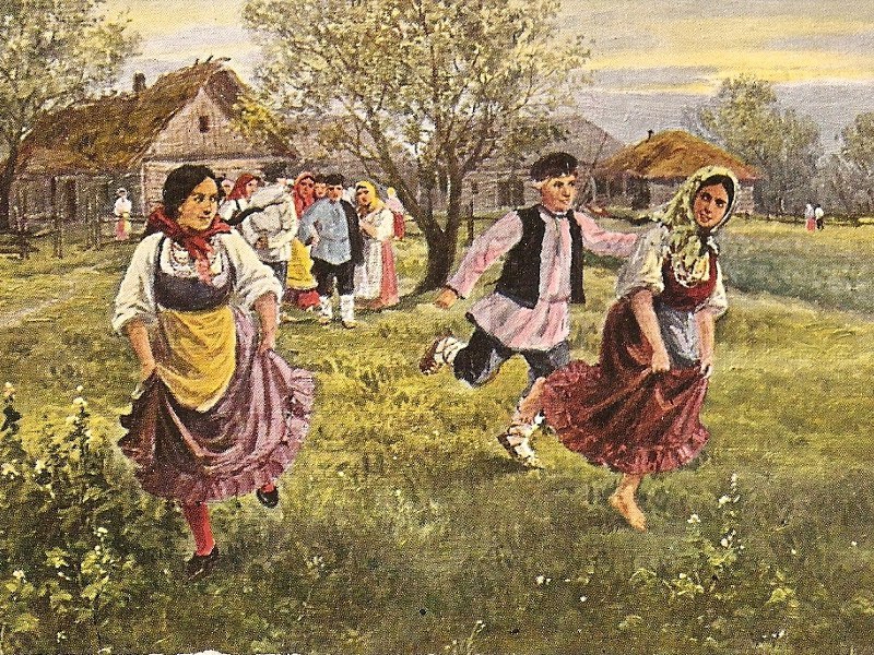 Народная игра печка
