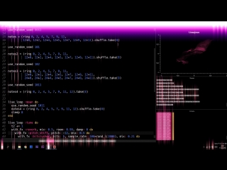 Leksha playing Sonic Pi 2018-02-11