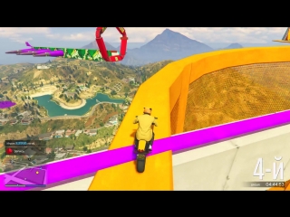ГИПНОТИЧЕСКИЙ МОТОПАРКУР! ВЫЗОВ ОТ АЛЬФЫ! ГОНКИ GTA 5 ONLINE ( ГТА 5 ГОНКИ )
