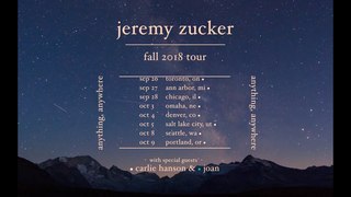 jeremy zucker presents: anything, anywhere fall 2018 tour