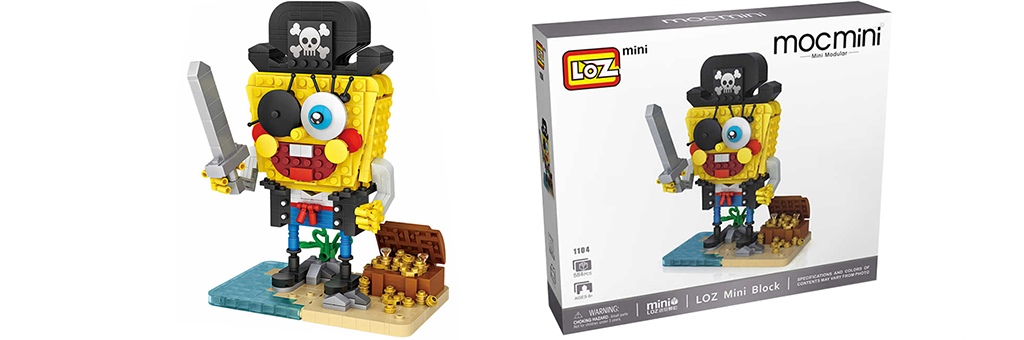 Конструктор LOZ MOC MINI "Пират Губка Боб" 1104 Конструктор LOZ MOC MINI "Пират Губка Боб" 1104