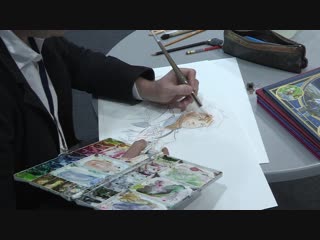 Алекс Алис рисует на сцене Comic Con Russia