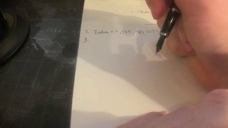 ASMR - Writing list of countries by population - POV