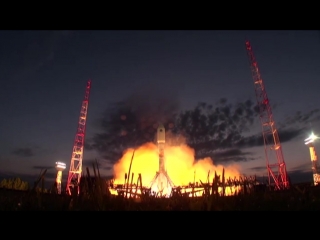 Пуск ракеты «Союз-2.1Б» на космодроме Плесецк (17 июня 2018 г.)