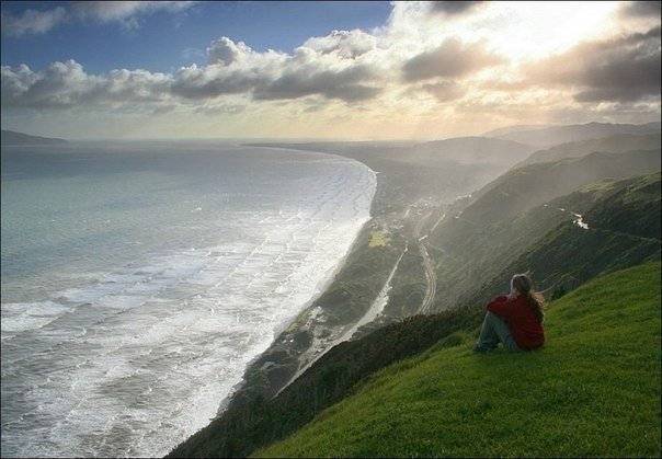 Холм Paekakariki, Новая Зеландия.
