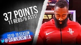 James Harden Full Highlights 2019.01.29 Pelicans vs Rockets - 37 Pts, 11 Rebs, 6 Asts! | FreeDawkins