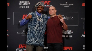 UFC Phoenix: Francis Ngannou vs. Cain Velasquez Media Day Staredown - MMA Fighting